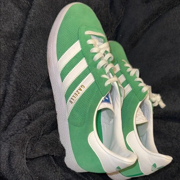 adidas Gazelle Green and White Sneakers - Picture 5 of 10